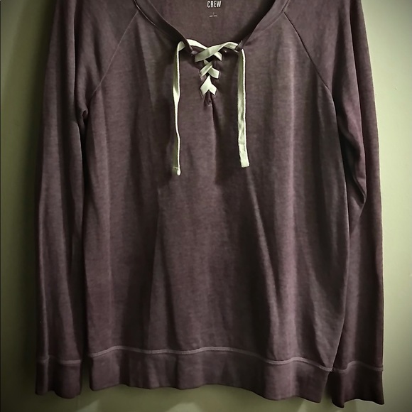 Perfect purple soft NEW lightweight womens sweatshirt with front string detail - Picture 2 of 8